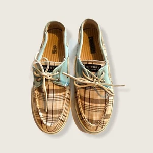 Sperry Top-Sider Women's Size 10 Multi-Color Plaid Boat Shoe Casual Flats - Picture 1 of 9