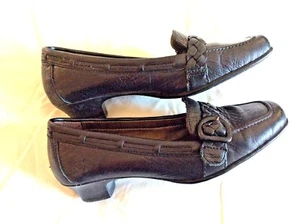 Born Bjorn Shoes Black Low Heel 7 1/2  M/W Leather upper & lining - handcrafted - Picture 1 of 6