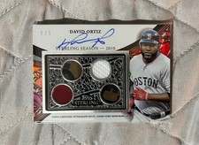 2023 Topps Sterling David Ortiz Quad Relic Patch Autograph Auto #5/5 HOF J894