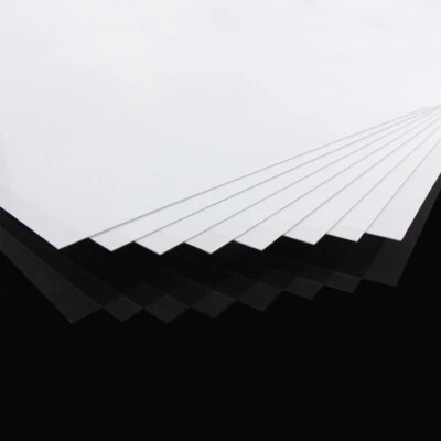 8pcs 0.5mm Thick 200mm x 250mm ABS Styrene Sheets White Model Architectual - Image 1 of 4