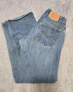 Levis Boys Straight Leg Denim Jeans. Medium Wash 14 Regular 27×27 - Picture 1 of 5