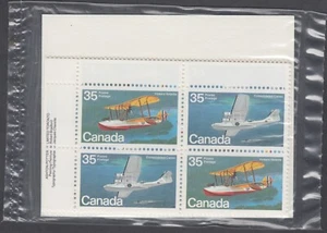 Canada - #846a Aircraft - Flying Boats Sealed Matched Set of Plate Blocks - MNH - Picture 1 of 2