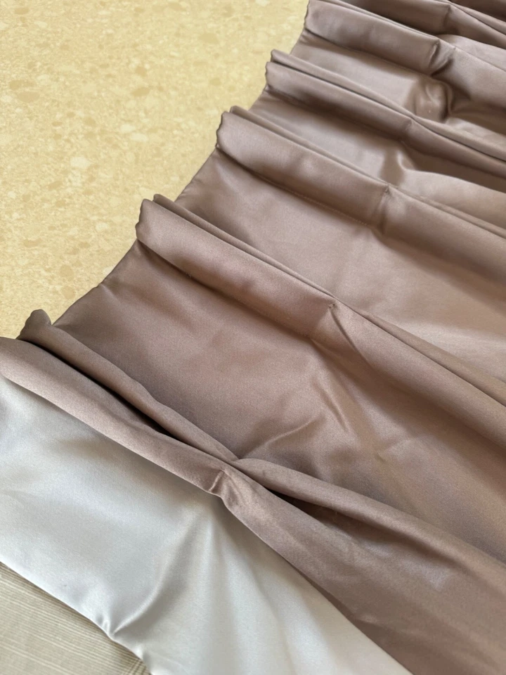 Beautiful Satin Interlined Curtains 103”d x 41” W per Panel - Image 1 of 4
