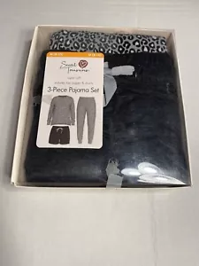 secret treasures womens 3 piece pajama set size medium 8 10 top shorts pants - Picture 1 of 4