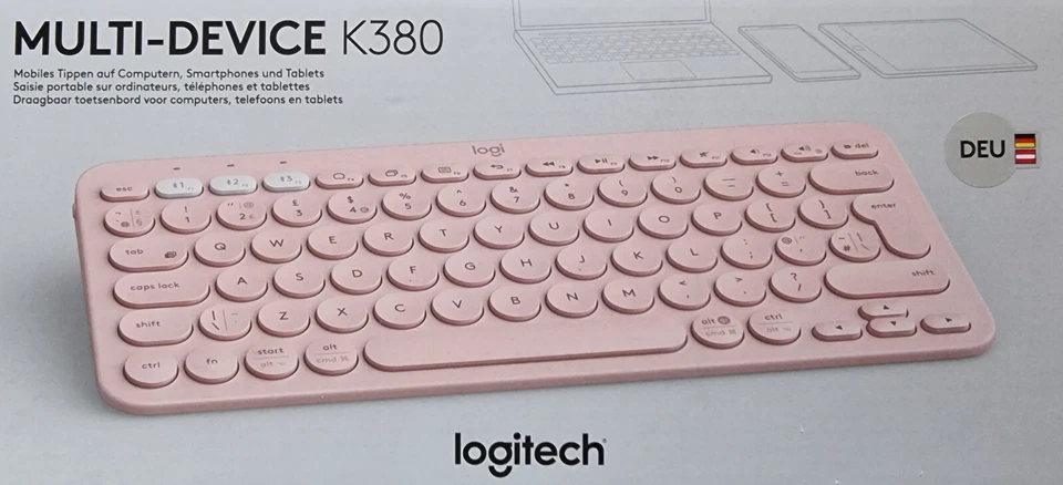 Logitech Funk Multi Device Tastatur Bluetooth für MAC iOS Android & Windows PCs - Bild 1 von 1