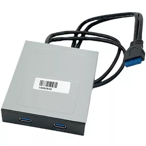 3,5" Front Panel 2x USB 3.0 mit 19-pin Buchse für Mainboard Anschluss 50cm Kabe - Bild 1 von 1