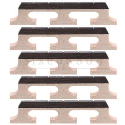 5pcs 5 String Banjo Bridge Ebony Maple Banjo Parts Accessories - Image 1 of 4