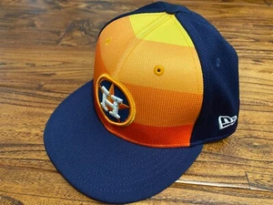 Joe Espada 2024 Houston Astros Game Used Worn Rainbow BP Hat MLB Authentic #19 - Picture 1 of 8