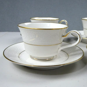 Noritake Tulane 7562 Cup and Saucer Japan Gold Trim Vintage Elegant - Picture 1 of 4