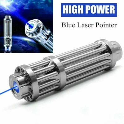 Blue Laser Pointer Pen Visible Beam Light Zoom Adjustable Focus Lazer Torch Gift - Imagen 1 de 4