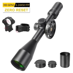 WestHunter HD GEN2 6-24x50 FFP Hunting Rifle Scope Etched Glass Optical Sights - Picture 1 of 8