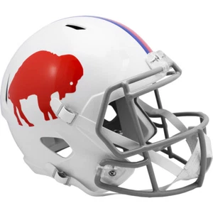 Casco de fútbol americano réplica tamaño completo velocidad retro Buffalo Bills 1965-73 - Imagen 1 de 4