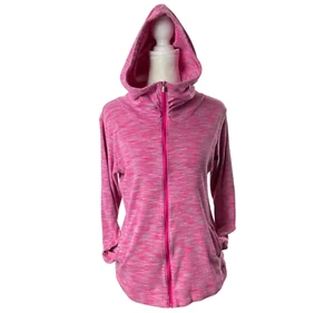 COLUMBIA Women Space Dye Full Zip Hoodie Sz M Pink Outdoors Hiking Gym 2a-5 - Picture 1 of 15