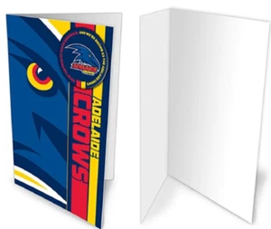 Adelaide Crows Official AFL Blank Greeting Card Pin On Metal Badge 12cm x 20cm - Picture 1 of 1