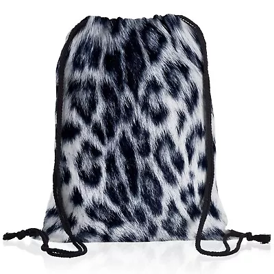 STYLE3 Schneeleopard Rucksack Sportbeutel Turnbeutel Beutel Leo Leopard Fell Tier katze