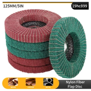 6pcs 5" Nylon Fiber Polishing Wheel Abrasive Disc For Metal Ceramic Marble Wood - Picture 1 of 11