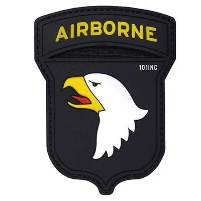 101 INC. 3D Rubber Patch Airborne 101st Abzeichen USA Weißkopf See-Adler Emblem