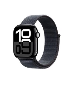 Apple Watch Series 10 GPS 46mm with Jet Black Aluminum Case and Ink Sport Loo - Picture 1 of 1
