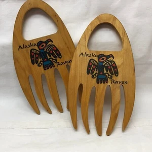 Wooden Forks to serve Pasta or Salad Alaska Raven - Picture 1 of 8