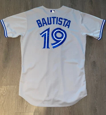 Majestic Jose Bautista Toronto Blue Jays Authentic Grey Road Jersey 48 XL - Image 1 of 4