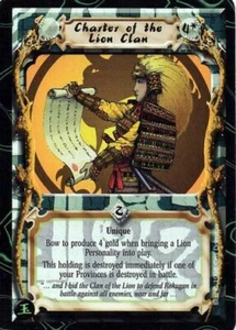 Legend of the Five Rings L5R CCG Jade Edition Charter of the Lion Clan - Picture 1 of 1