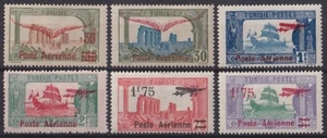 F-EX59586 TUNIS TUNISIA TUNICIE 1930 MH A9-12 ARCHAELOGY OVERPRINT AIRMAIL. - Picture 1 of 2