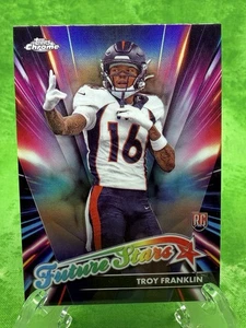 Troy Franklin RC - Refractor - Future Stars - 2024 Topps Cromo #FS-11 Broncos - Imagen 1 de 12