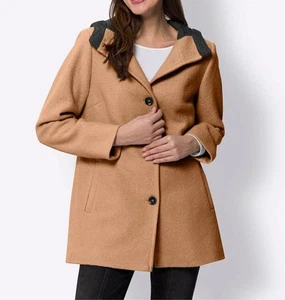 Mode von Heine Damen Outdoorjacke Winterjacke Kapuzenjacke camel NEU - Bild 1 von 3