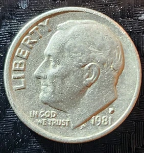 1981 Roosevelt ERROR P FILLED MINT MARK RARE OLD COIN - Picture 1 of 3