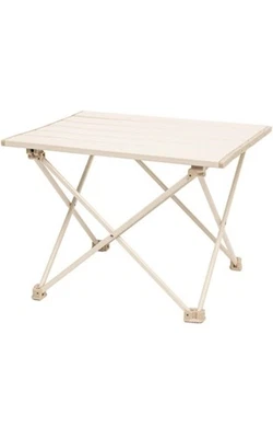 Pack de 2 mesas enrollables plegables portátiles blanquecinas para uso en exteriores 32 cm X 40 cm  Foto 1 de 4