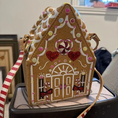 Betsey Johnson Kitsch Gingerbread House Crossbody Purse ACTUAL Bag RARE Used - Image 1 of 4