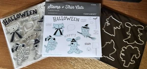 CTMH CC10191 DÜNNE SCHNITTE & CC10190 SCHRECKLICHE FREUNDE ~ Fright Night, Trick or Treat - Bild 1 von 5