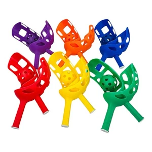 6 Sets Champion Sports Scoop Ball Set Plastic Assorted Color 2 Scoops 1 Ball/Set - Picture 1 of 12