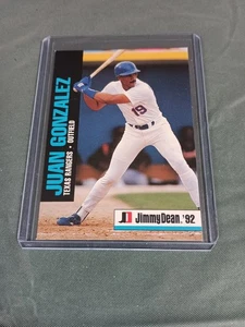 1992 Jimmy Dean Baseball Juan Gonzalez Texas Rangers Top Zustand. - Bild 1 von 2