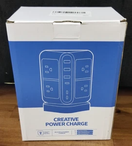 Multi Outlets Tower Power Strip W/Surge Protection Model-SH002-TR-Pro - Picture 1 of 9