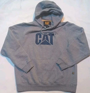 CAT (Caterpillar) Youth Hoodie Sz Large  (14/16) Pullover Kangaroo Pocket Gray - Picture 1 of 4