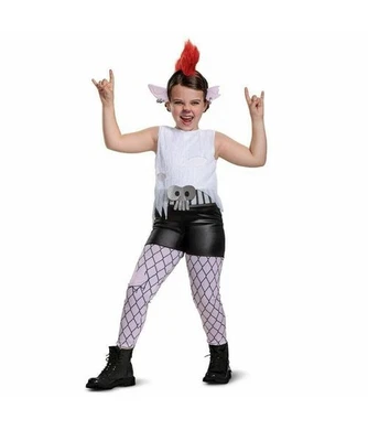 Trolls World Tour Barb 万圣节服装伪装豪华儿童 XS 码 (3T-4T) — 第 1/2 张图片