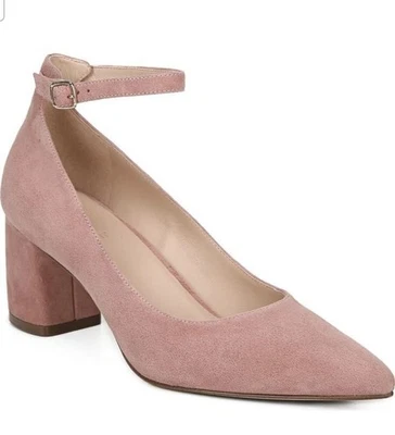 Туфли-лодочки Naturalizer 27 Edit Maris из розовой замши с ремешком на лодыжке ширина 9,5 новые без коробки - Изображение 1 из 4