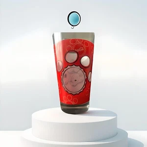 Vintage Coca-Cola Clear Paw Print Father Son Polar Bear Heavy Base Glass - Picture 1 of 9