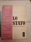 1961 RARA RIVISTA POLITICA ITALIANA: LO STATO - ANNO 2 N° 8 GIOVANNI BAGET BOZZO