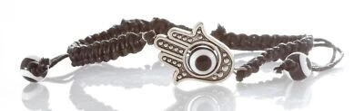 MA.CHICHA lot 1 HAMSA contre MAUVAIS OEIL cordon NOIR Bijoux Porte-Bonheur de Kabbale