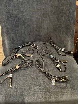 6 PACK 3ft USB 2.0 Cable - Black - Image 1 of 4