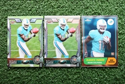 DeVante Parker 3 Card RC Lot 2015 Topps Chrome 60th, Base & Silver Refractor - Image 1 of 2
