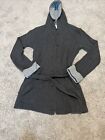 Anne+Taylor+Loft+Button+Up+hooded++jacket+size+small+Gray+Belted+Long