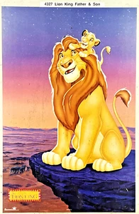 Vintage 1994 Poster Disney Lion King Father & Son Mufasa & Simba 23" x 35" Rare - Picture 1 of 1