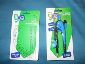 Office Works Metal Protractor & Compass Set - Picture 1 of 1