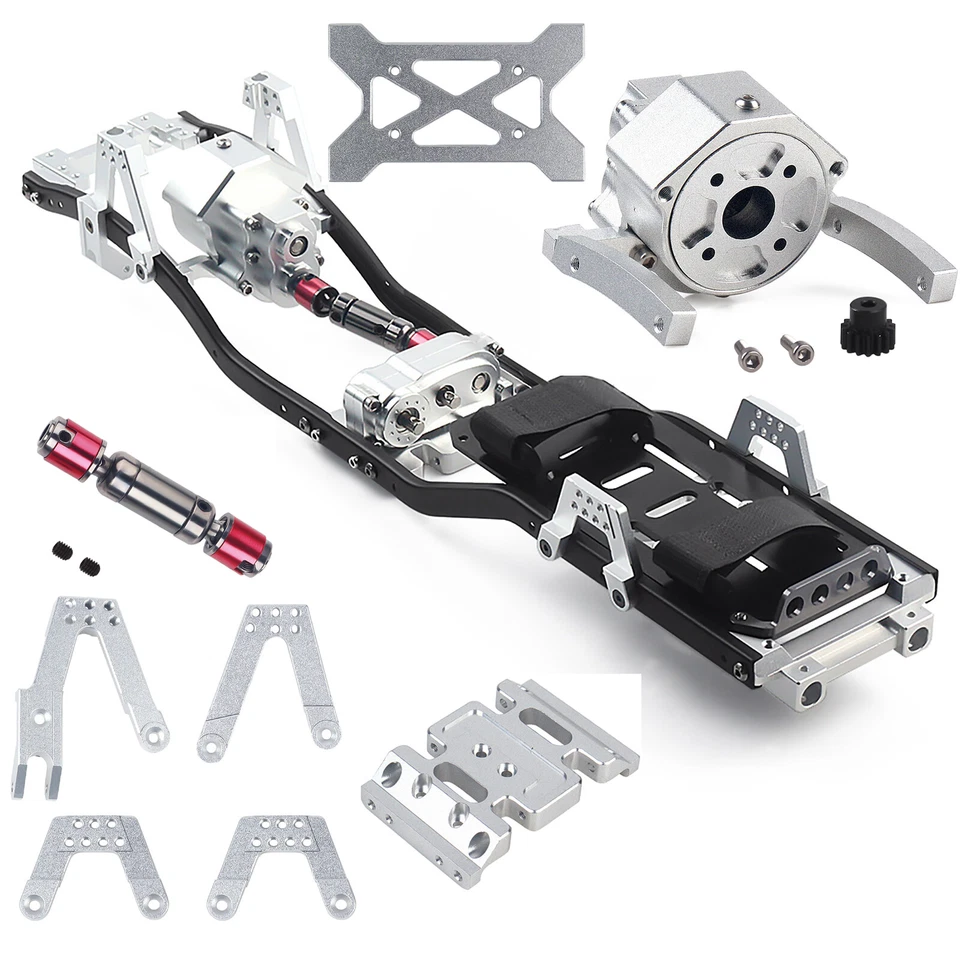 313mm Wheelbase Chassis Frame Gearbox For 1/10 AXIAL SCX10 II 90046 RC Crawler - Image 1 of 4