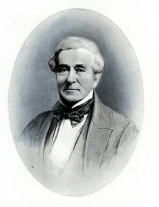 Impresión artística grabado en acero retrato mayor NATHANIEL YOUNG FREDERICA DELAWARE 1880 - Imagen 1 de 2