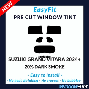 EasyFit Static Pre Cut Window Tint For Suzuki Grand Vitara 2024+ - 20% Dark Rear - Picture 1 of 3