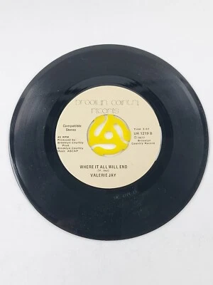 Valerie Jay Where It All Will End 1977 Vintage 45 I Was Speaking To The Lord - Imagem 1 de 4